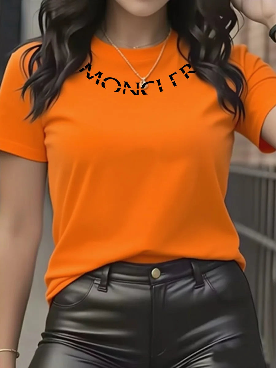 T-shirt col rond à manches courtes Moncler