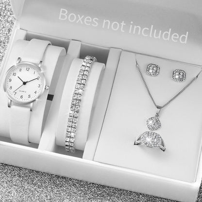 Montre à Quartz, bracelet en cuir, avec bijoux en diamant