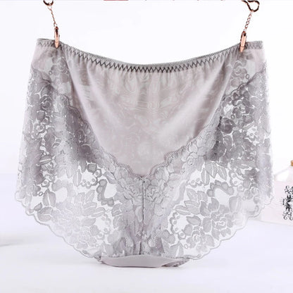 Culotte taille haute en dentelle