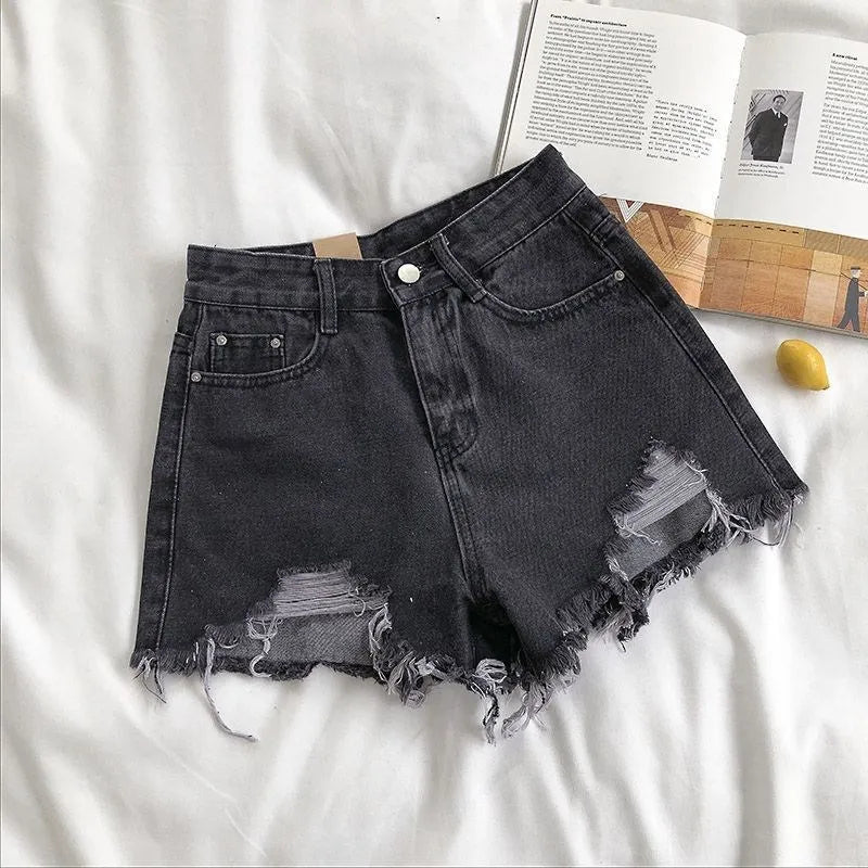 Short en jean déchiré
