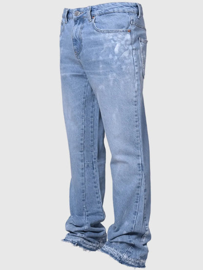 Jean Homme Vintage Droit - Denim Effet Usé Streetwear