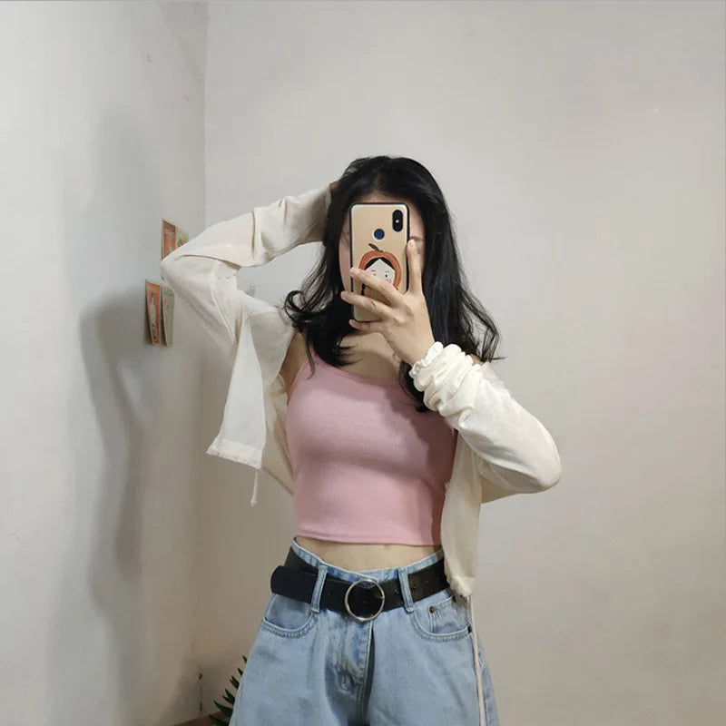 Débardeur court femme coupe affinée