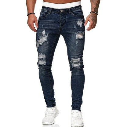 Jeans hommes déchiré Skinny