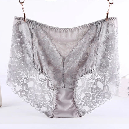 Culotte taille haute en dentelle