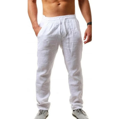 Pantalon en coton et lin pour homme