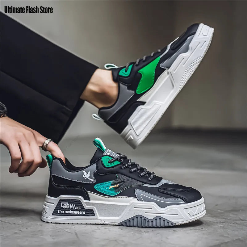 Chaussures de sport en cuir pour hommes