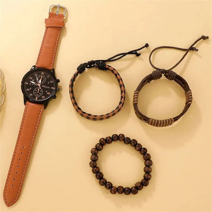 Montre et ses bracelets en cuir