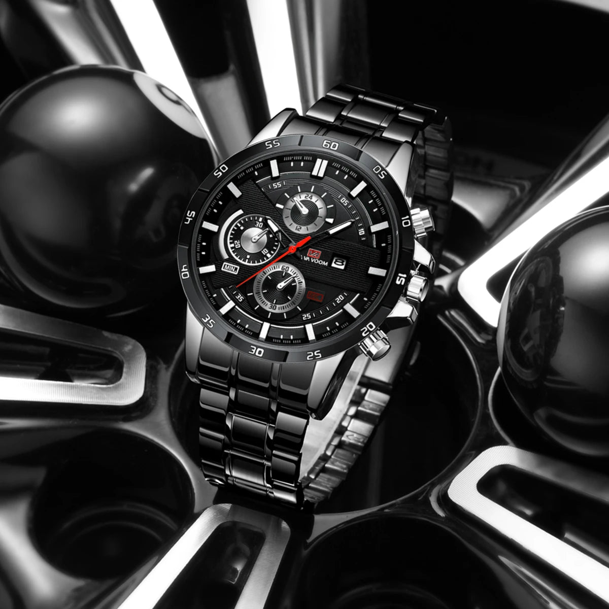 Montre à quartz en cuir pour homme