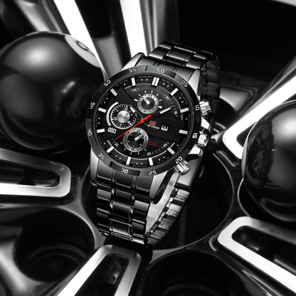 Montre à quartz en cuir pour homme