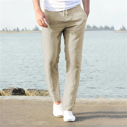 Pantalon en coton et lin pour homme