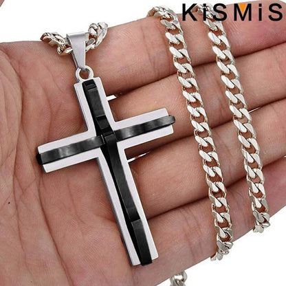Collier pendentif croix pour hommes