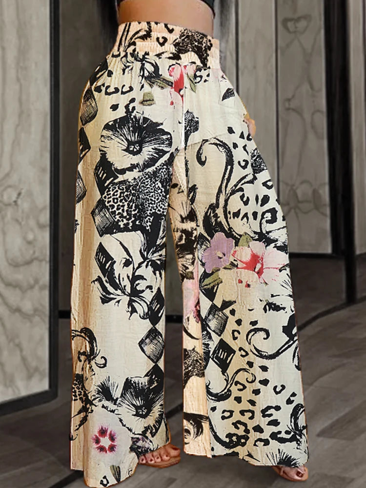 Pantalon à jambes larges