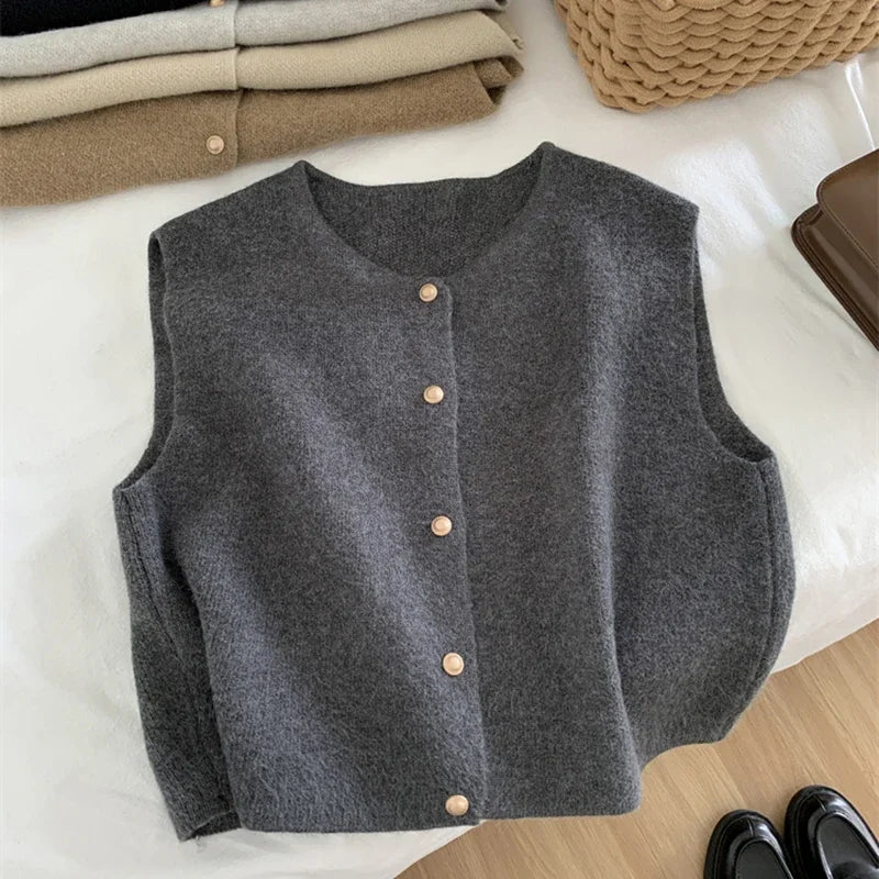 Cardigan élégant sans manches