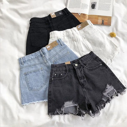 Short en jean déchiré