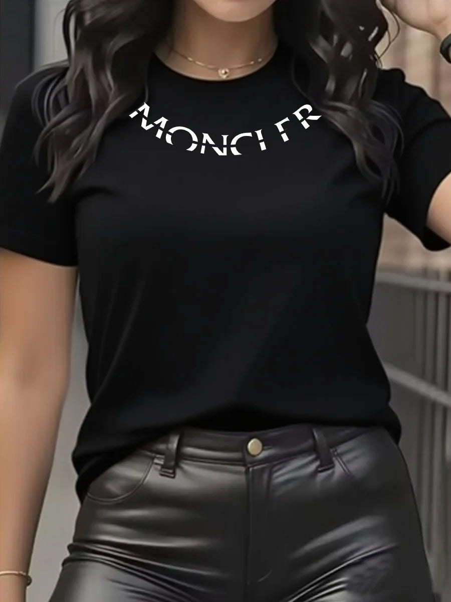 T-shirt col rond à manches courtes Moncler