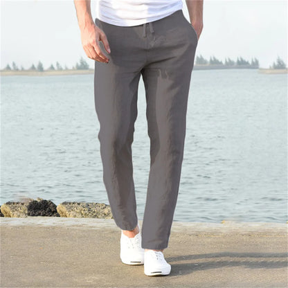 Pantalon en coton et lin pour homme