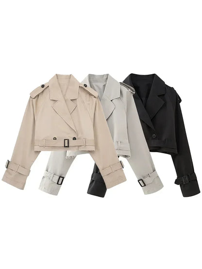 Trench femmes avec ceinture