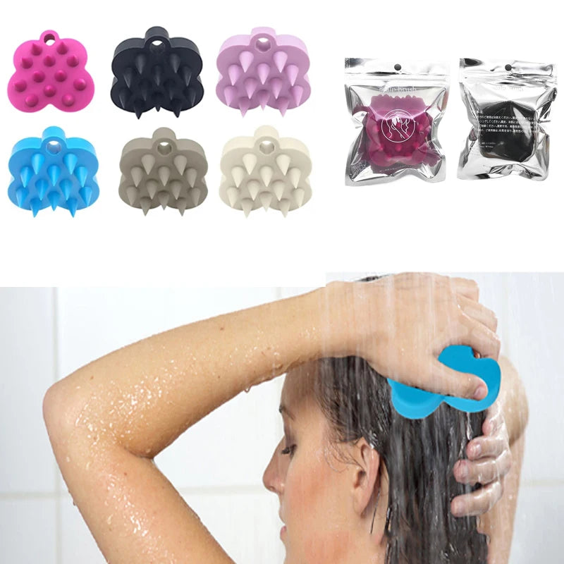 Brosse de Massage du Cuir Chevelu en Silicone