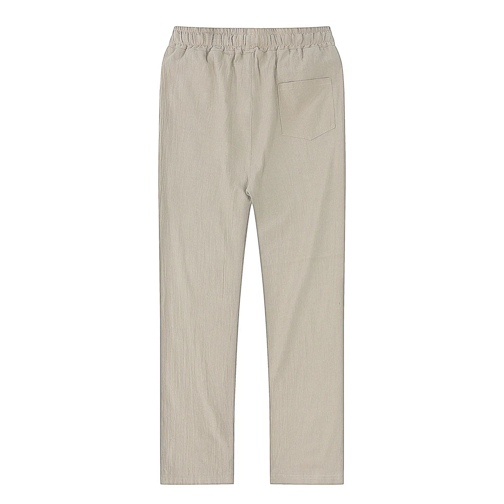 Pantalon en coton et lin pour homme
