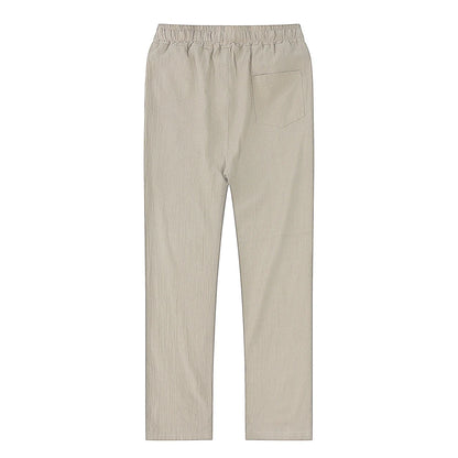 Pantalon en coton et lin pour homme