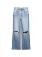 Jean Jambes larges à trous Femmes
