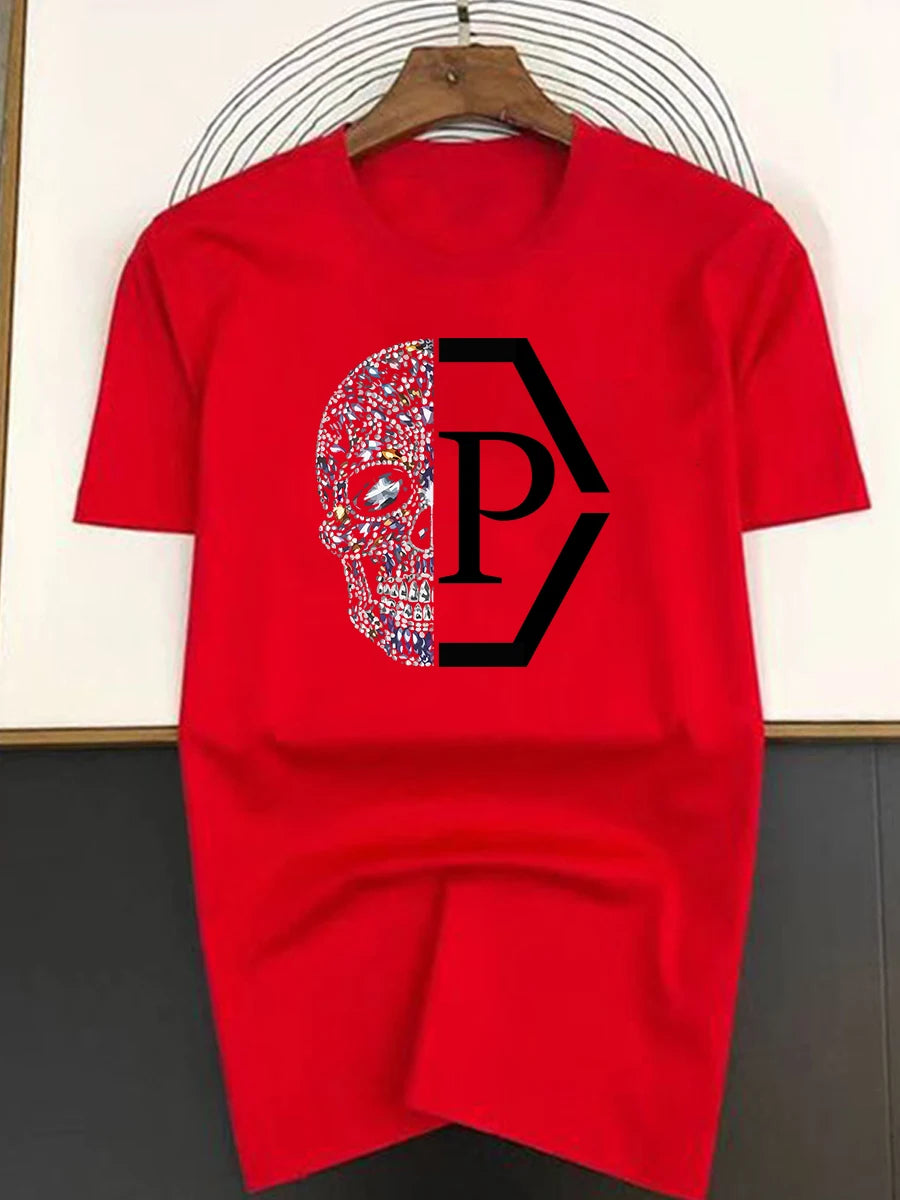 T-shirt à motif de tête de mort