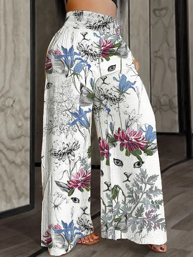 Pantalon à jambes larges