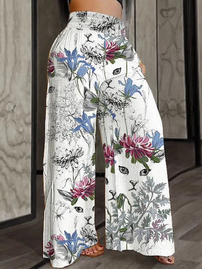 Pantalon à jambes larges