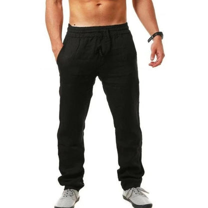 Pantalon en coton et lin pour homme
