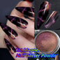 6 colors chameleon magic magnet cat eye powder 9D holographic cat eye magnet shiny nail powder DIY Christmas cat eye nail dust