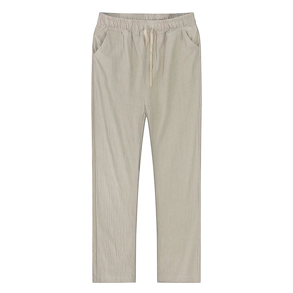 Pantalon en coton et lin pour homme