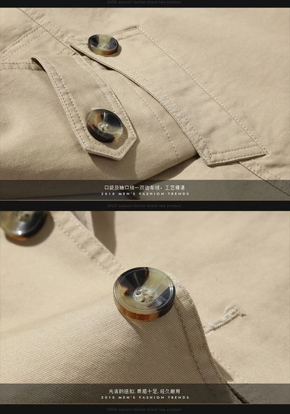 Veste Longue Homme Coupe-Vent - Trench Coat Élégant