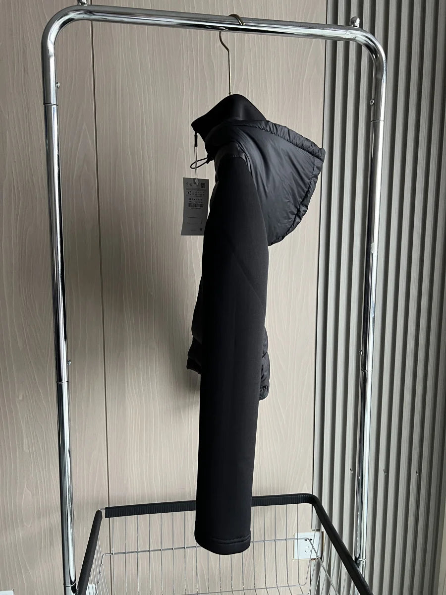 2025 Winter New Arrival Women's Lightweight Warm Puffer Jacket with Long Sleeves and Hooded Sports Coat with Zipper 4391742