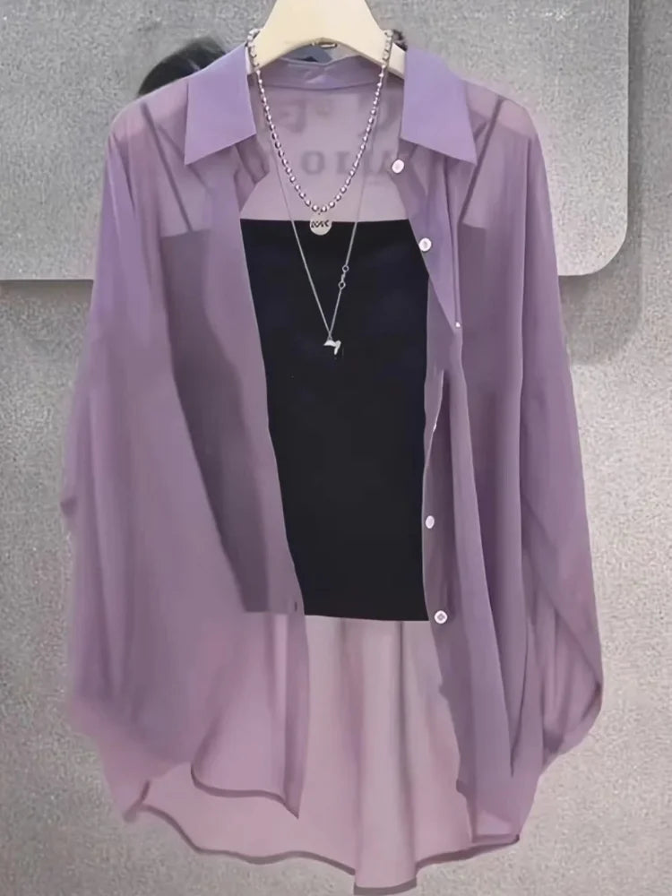 Chemises mousseline de soie grande taille