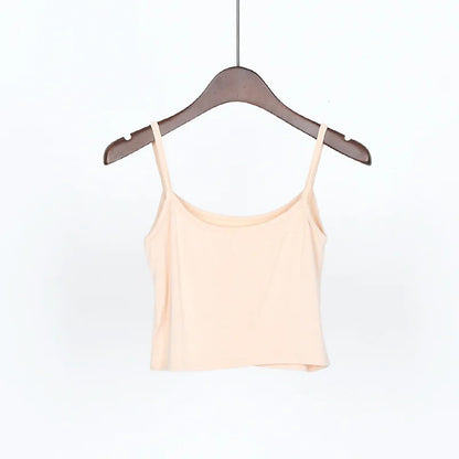 Débardeur court femme couleur unie