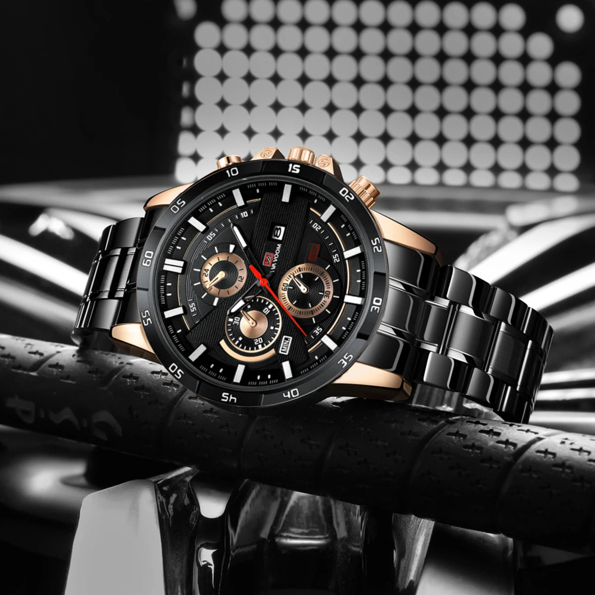 Montre à quartz en cuir pour homme