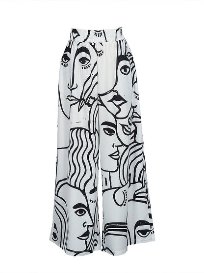 Pantalon à jambes larges