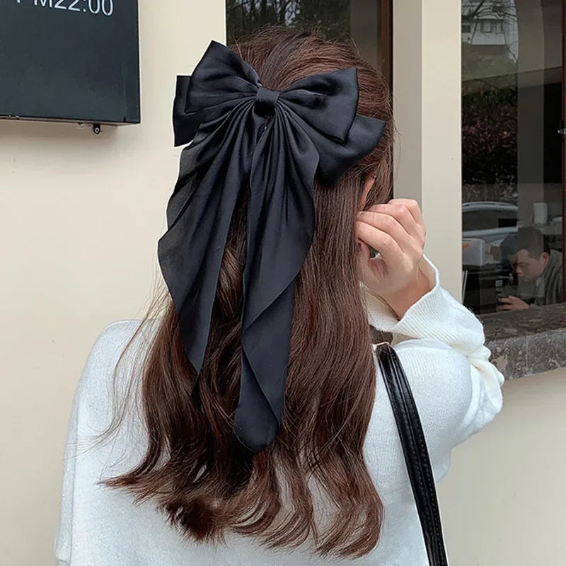 Pince Cheveux Nœud Satin Femme - Accessoire Coréen Tendance