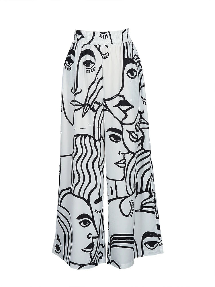 Pantalon à jambes larges