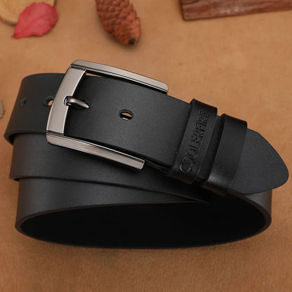 Ceinture Homme – Cuir Véritable & Boucle Métal