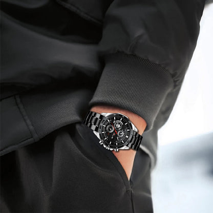 Montre à quartz en cuir pour homme