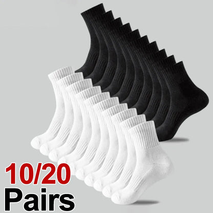 Paires de chaussettes à col rond en lot de 10 ou 20