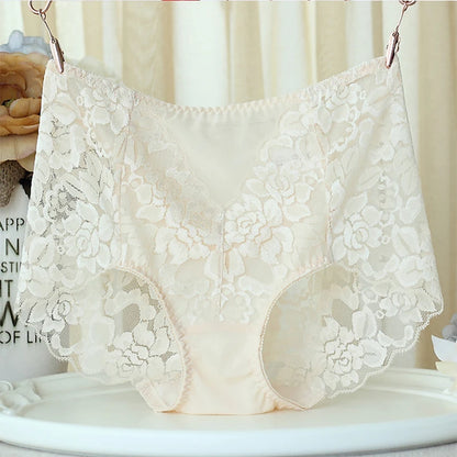 Culotte taille haute en dentelle