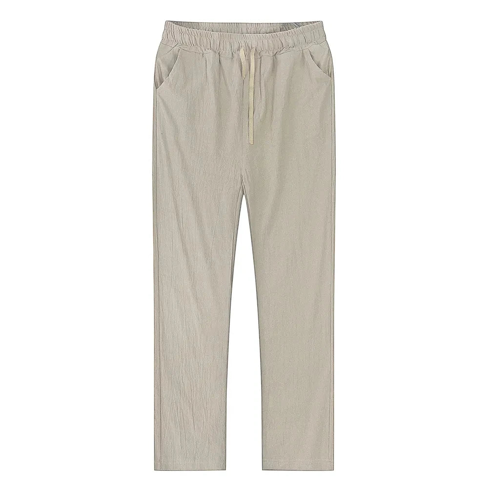 Pantalon en coton et lin pour homme