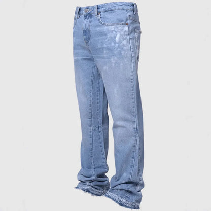 Jean Homme Vintage Droit - Denim Effet Usé Streetwear