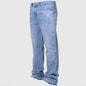 Jean Homme Vintage Droit - Denim Effet Usé Streetwear