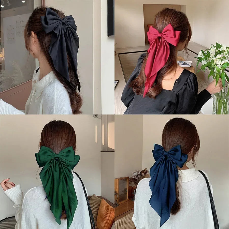 Pince Cheveux Nœud Satin Femme - Accessoire Coréen Tendance