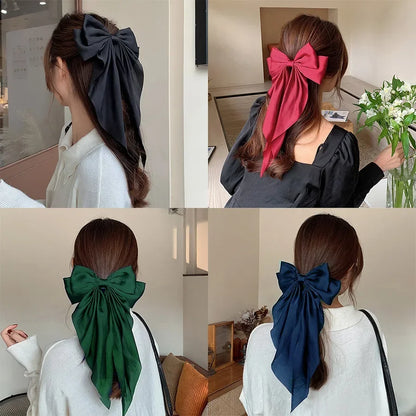 Pince Cheveux Nœud Satin Femme - Accessoire Coréen Tendance