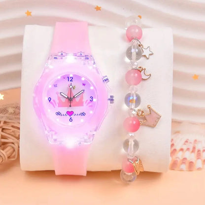 Montre lumineuse femme papillon élégante