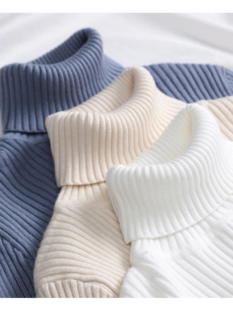 Pull Col Roulé Femme Cachemire - Doux Automne Hiver